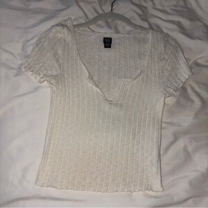 urban outfitterst notch front ribbed tee